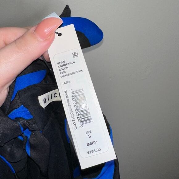 Alice + Olivia NWT Jovie Halter Neck High Low Maxi Dress Big Bow Size Small - Picture 6 of 11